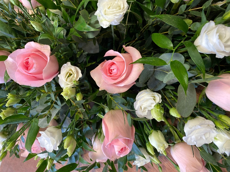 Pink Rose Casket